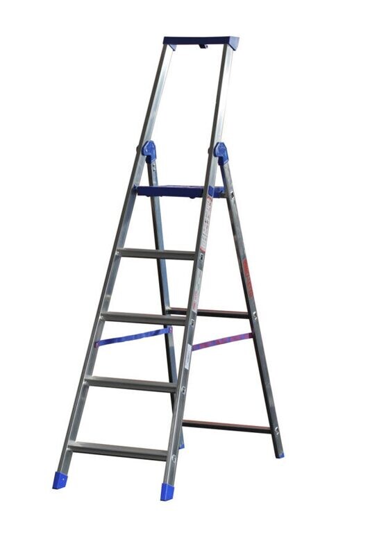 Scala professionale con 7 gradini pedana inclusa con parapetto MARCHETTI CLIMB EVO07 cod. 20876
