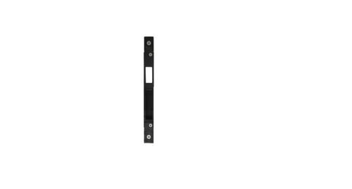 Contropiastra 21x240 mm acciaio nero chiusa regolabile per  serratura centrale PERFORMA ISEO cod. 038631