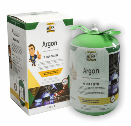 Bombola Argon 14 Lt 0,9 M3 usa e getta HELVI MISTERWORK 21900010