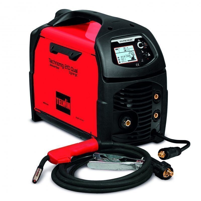 Saldatrice inverter multi processo TELWIN TECHNOMIG 210 DUAL SYNERGIC 230V  cod. 816055