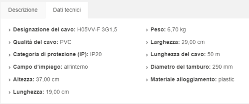 Tamburo avvolgicavo Garant ST 290 50m H05VV-F 3G1,5 BRENNENSTUHL
