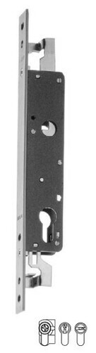Serratura da infilare per montanti chiusura duplice cilindro europeo frontale inox ISEO ELECTA SERIE 782002