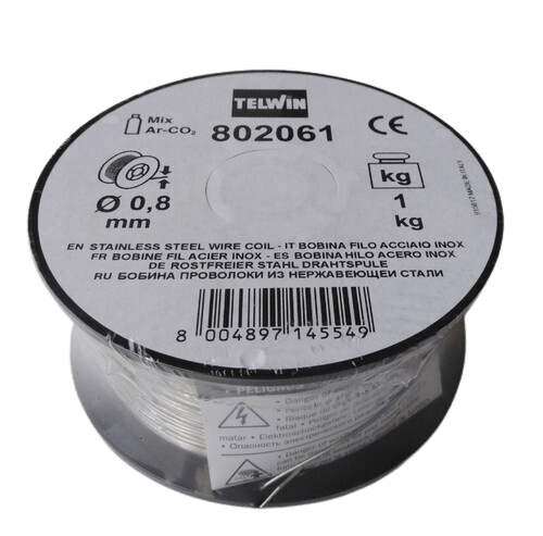Bobina filo acciaio inox 0,8 mm 1 Kg TELWIN 802061