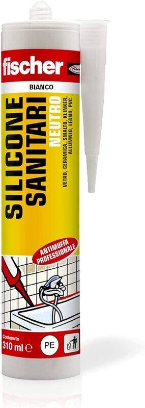 Fischer Silicone Sigillante Sanitari SNS Bianco Neutro 310ml