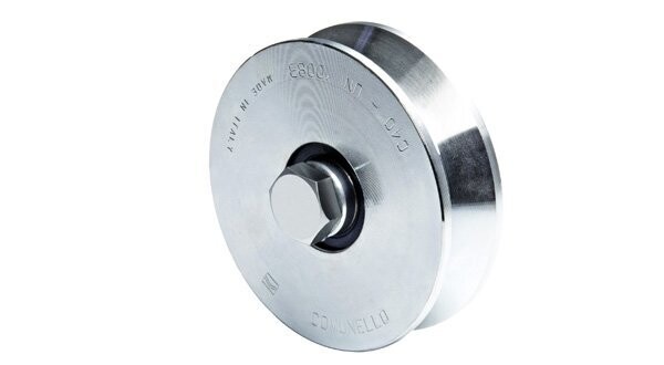 COMUNELLO Ruota per cancello gola a V con due cuscinetti COMU305V-200