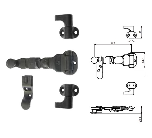 TORBEL KIT SPAGNOLETTA A LEVA CON SICUREZZA AUTOMATICA