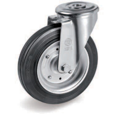 RUOTA GIREVOLE CON FORO PASSANTE DA 100 cod.537702