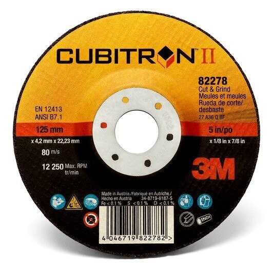 DISCO CUBITRON II T27 125X7 65509 PER ACCIAIO INOX E FERRO 11244