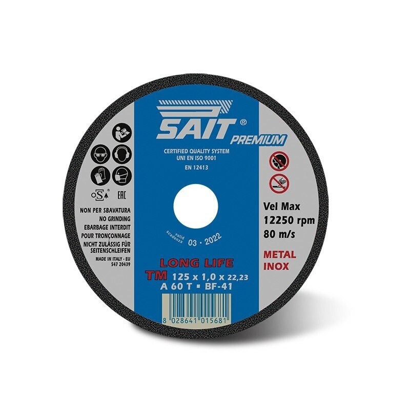 SAIT DISCO DA TAGLIO 115X0,8 ZA 60T METAL-INOX