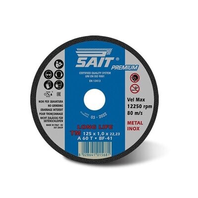 SAIT DISCO DA TAGLIO 115X0,8 ZA 60T METAL-INOX