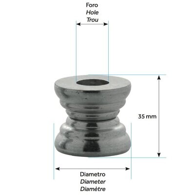 NIBA DISTANZIALE REGOLABILE ZINCATO D.30 ALLUNGABILE 35-50 mm LISCIO