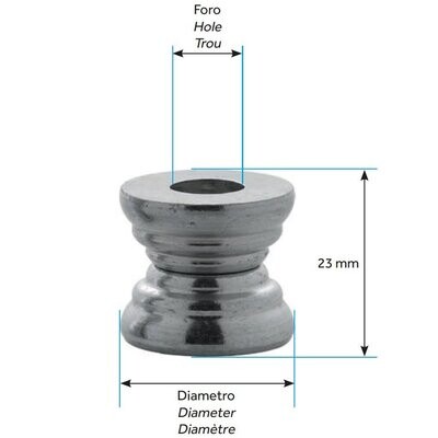 NIBA DISTANZIALE REGOLABILE ZINCATO D.30 ALLUNGABILE 23-33 mm FORO 14,5