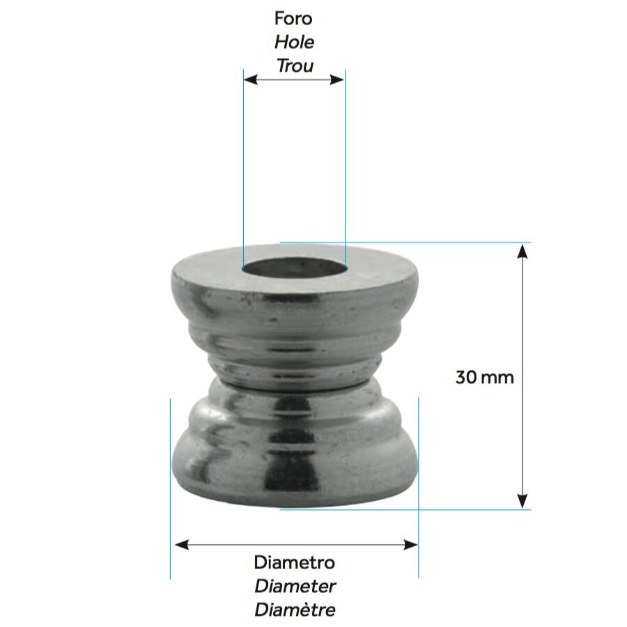 NIBA DISTANZIALE REGOLABILE ZINCATO D.35 ALLUNGABILE 30-40 mm