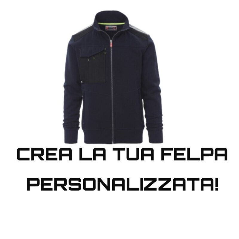 PAYPER FELPA WORK 2.0 BLU NAVY PERSONALIZZABILE !!!