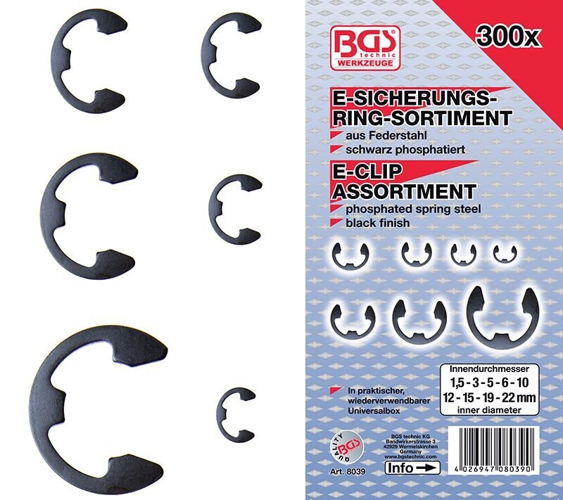 FERMEC BGS 8039 ASSORTIMENTO E-CLIP METRIC