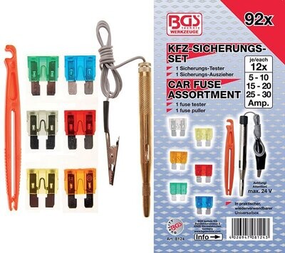 FERMEC BGS 8124 ASSORTIMENTO FUSIBILI 92 PEZZI