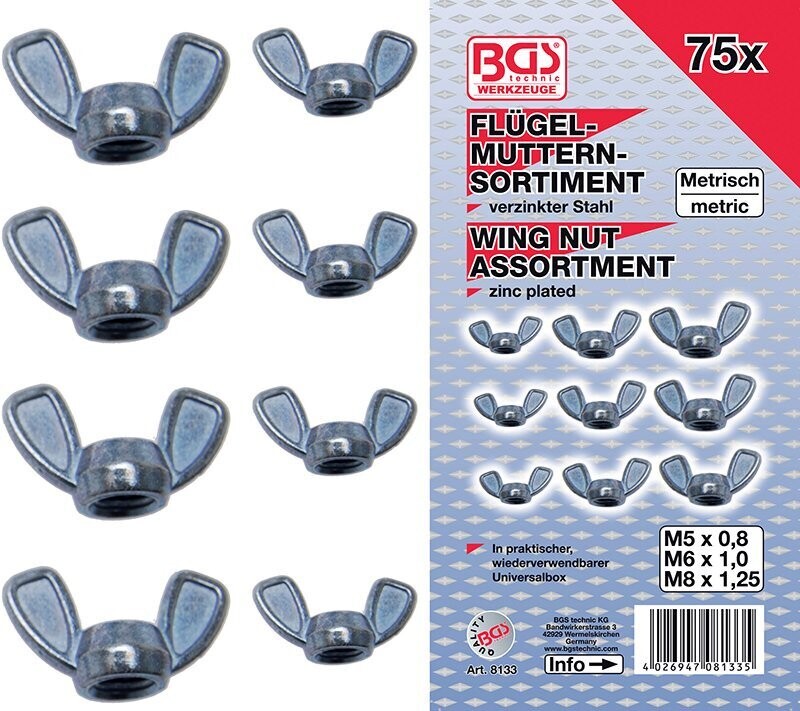 FERMEC BGS 8133 ASSORTIMEMTO DADI FARFALLA 75 PEZZI