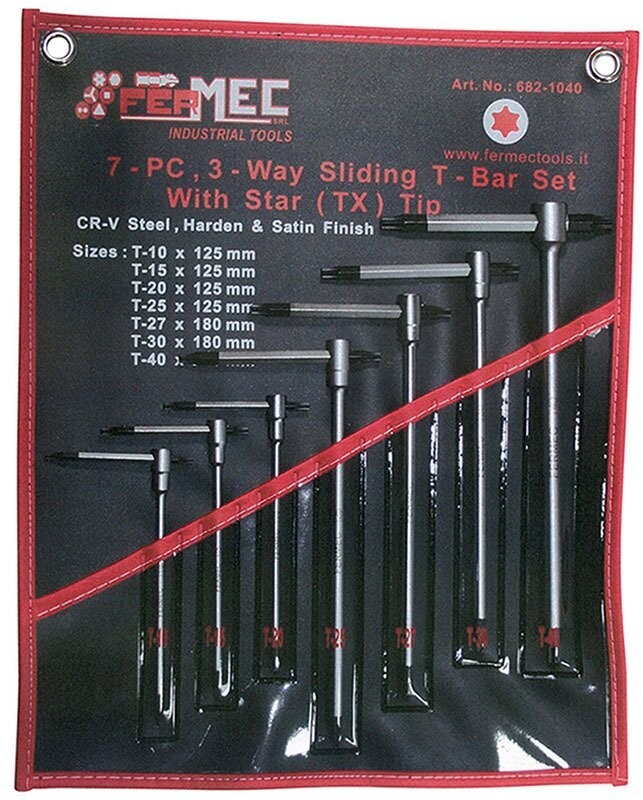 FERMEC SERIE CHIAVI A "T" TORX 7PZ