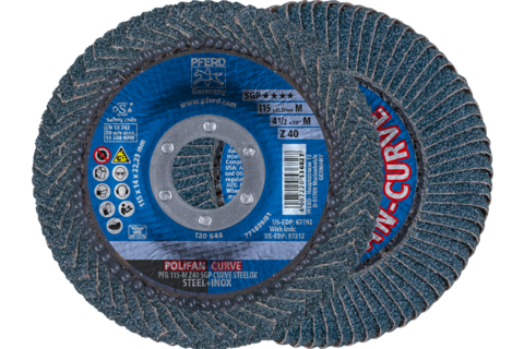 PFERD DISCO LAMELLARE SGP ZIRKON-CURVE MZ40 BLU