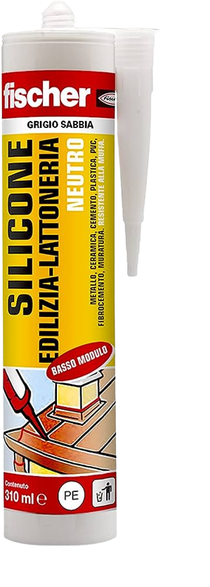 FISCHER SILICONE NEU SBM GRIG SABBIA 310 ML  EDILIZIA LATTONERA