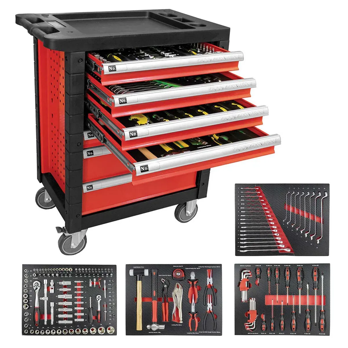 FERMEC CARRELLO PORTA UTENSILI 7 CASSETTI CON 172 UTENSILI INCLUSI