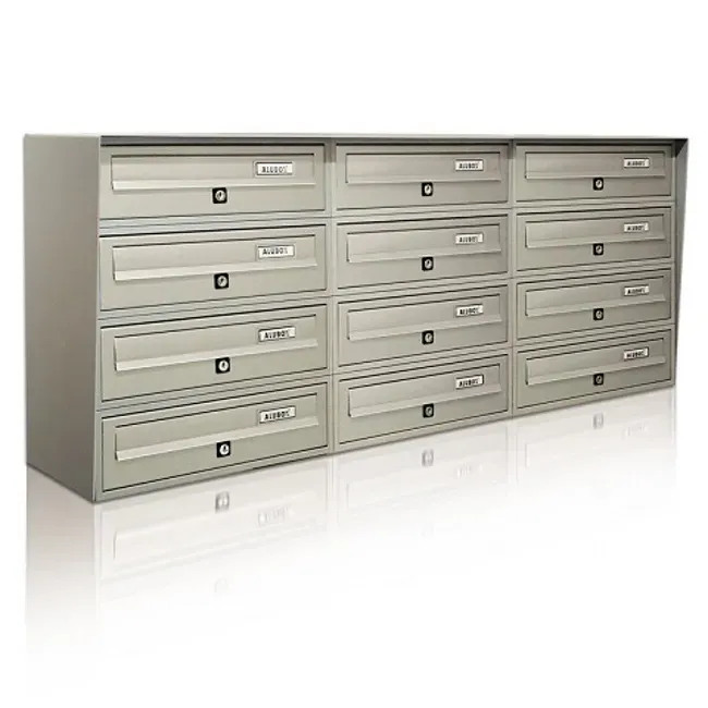 CASELLARIO POSTALE ALUBOX DA ESTERNO SLIM 4X3 ARGENTO 12 POSTI CASELLARIO POSTALE ALUBOX DA ESTERNO SLIM 4X3 ARGENTO 12 POSTI