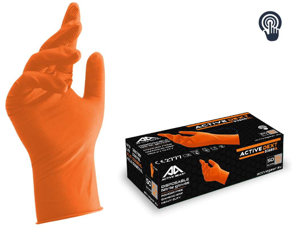 ACTIVE GUANTI NITRILE ARANCIO 3681 ACTIVE GUANTI NITRILE ARANCIO 3681