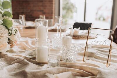 Zylinder-Vasen für die Tischdekoration
