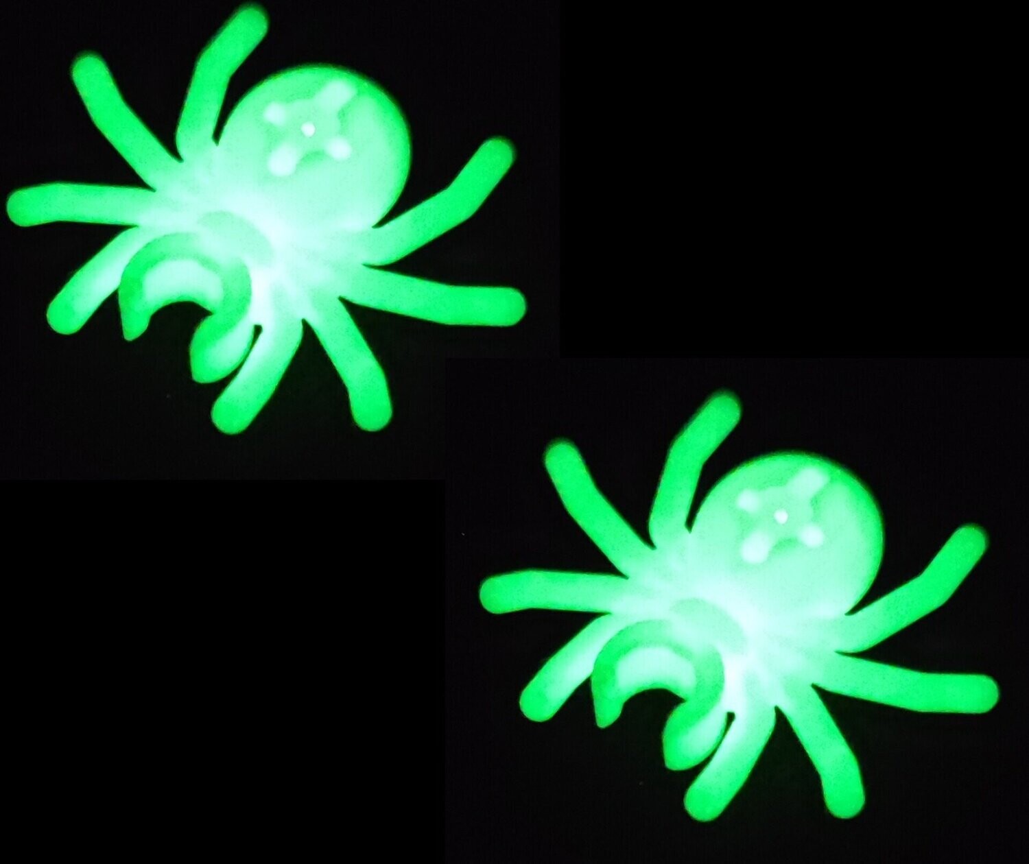 2 x Spinne Glow in the dark