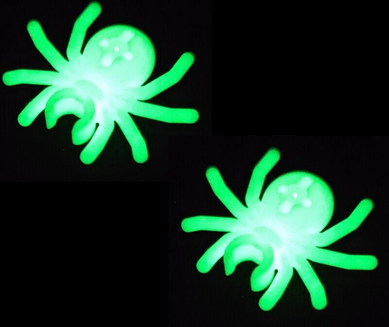 2 x Spinne Glow in the dark
