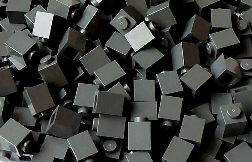 100 x Dunkelgrau/Dark Bluish Grey