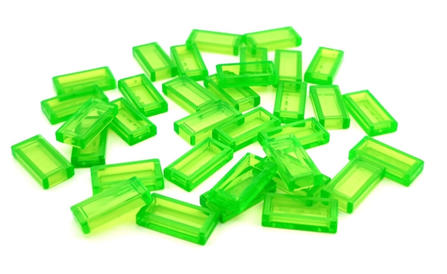 100 x Transparent Hellgrün/Trans-Bright Green