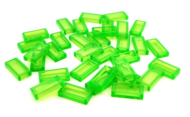 100 x Transparent Hellgrün/Trans-Bright Green