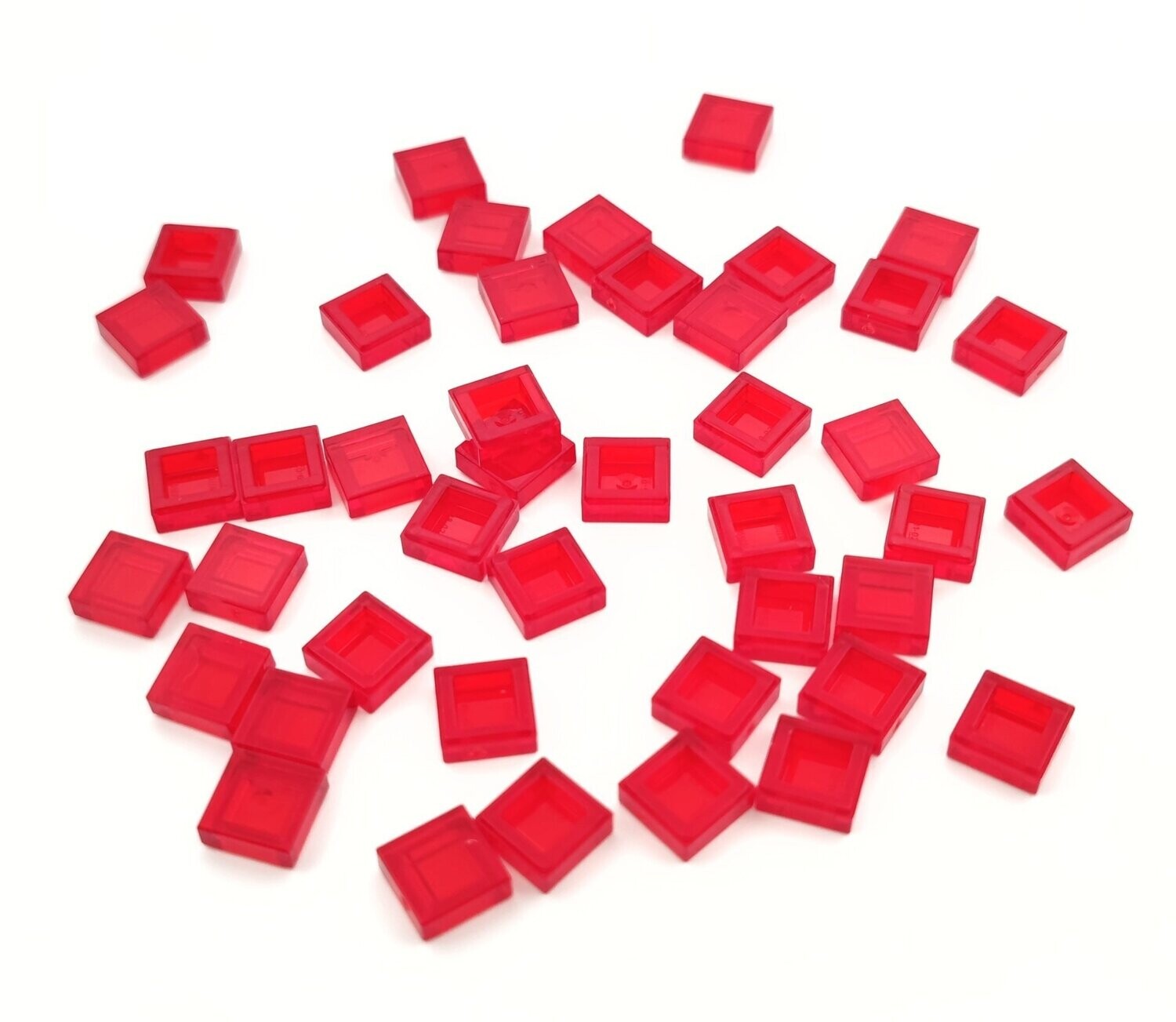 100 x Transparent Rot/Trans-Red
