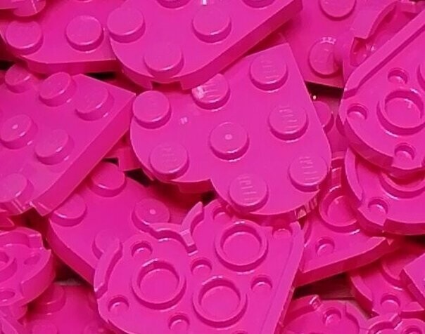 10 x Herz in Dunkelpink/Dark Pink