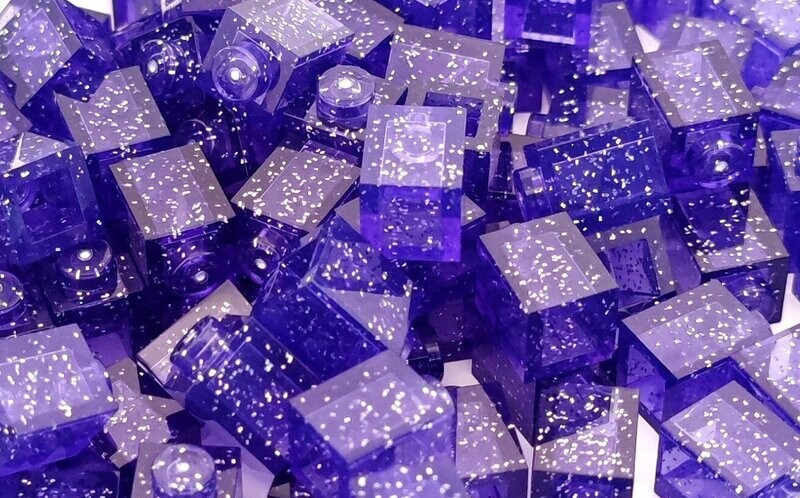 100 x Glitter Trans-Purple
