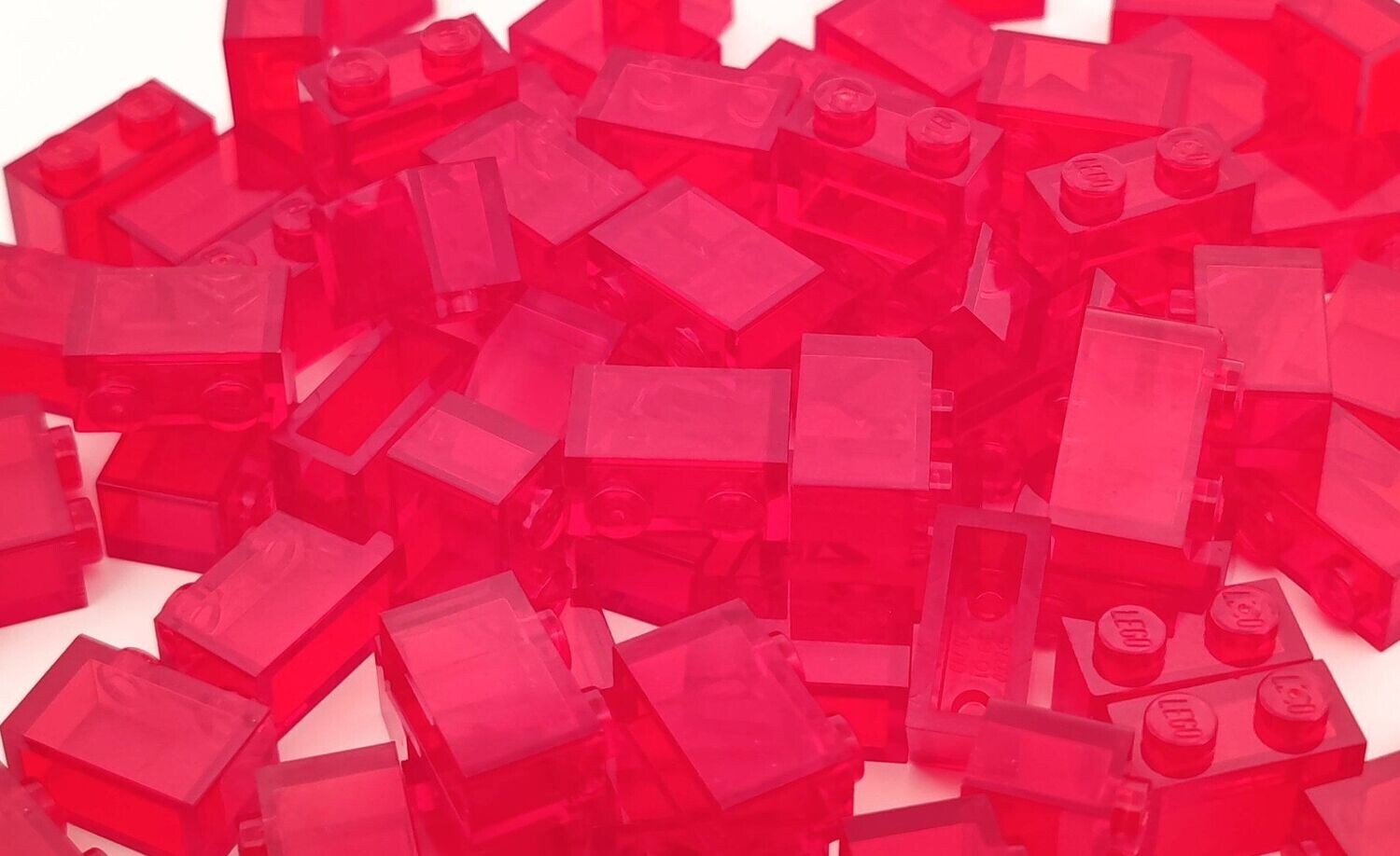 100 x Transparent-Rot/Trans-Red