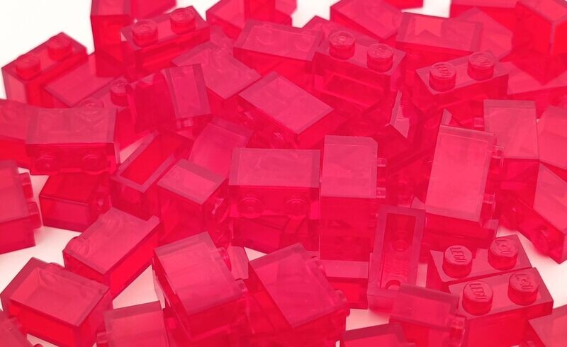 100 x Transparent-Rot/Trans-Red