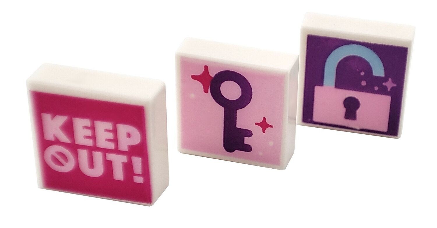 ​3er-Set: Keep Out + Schlüssel + Schloss
