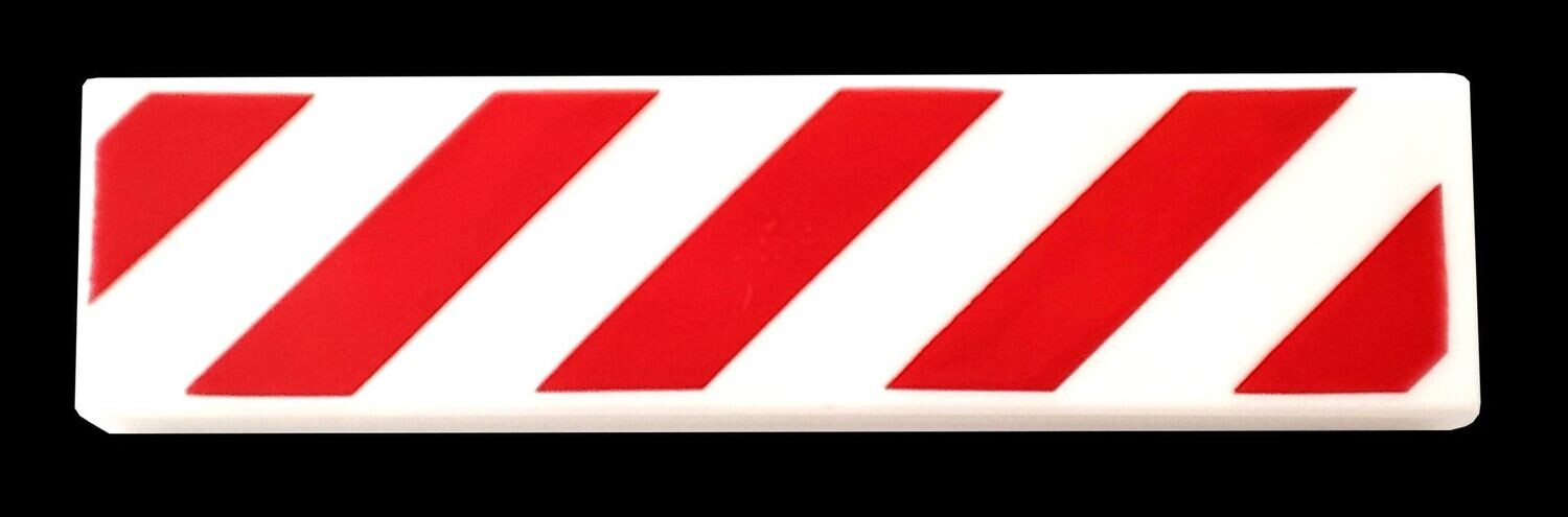 Fliese Verkehrszeichen Gefahr/Red and white danger stripes