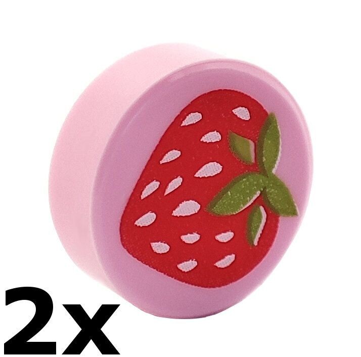 2 x Fliese Erdbeere