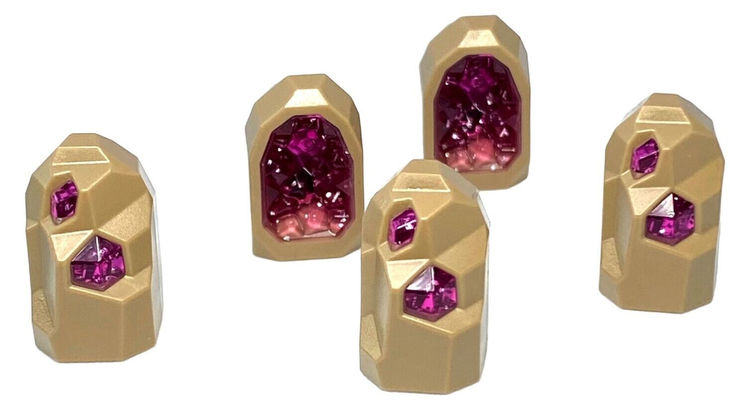 5 x Stein/Kristall Pink