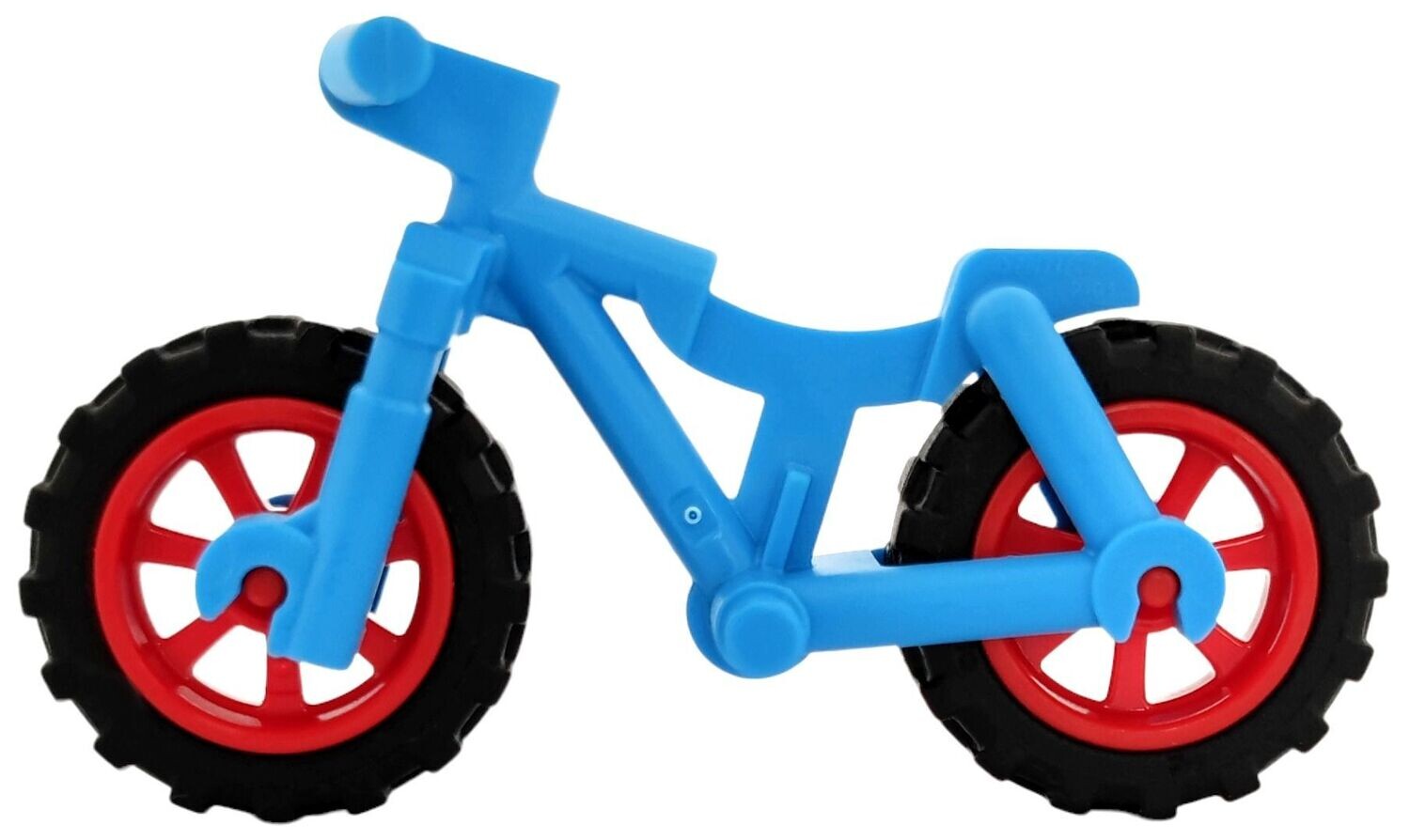 Mountainbike in Blau (Dark Azure) und roten Felgen