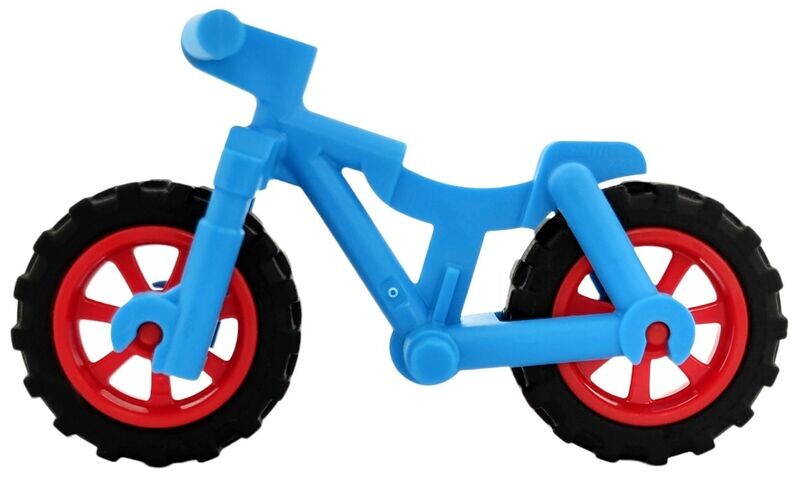 Mountainbike in Blau (Dark Azure) und roten Felgen