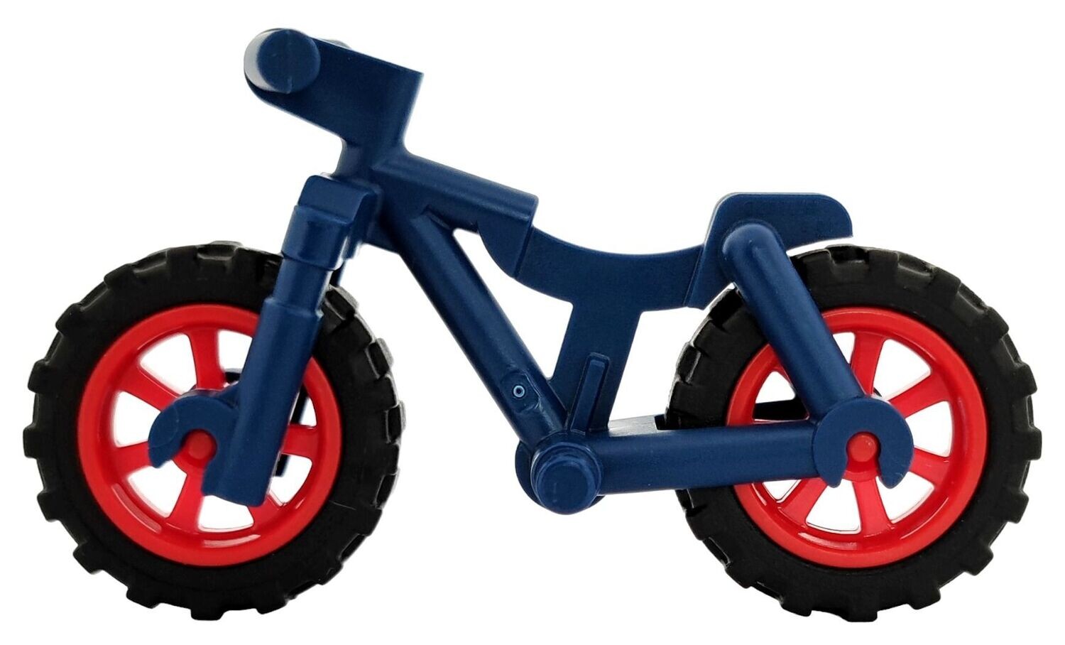 Mountainbike in Dunkelblau (Dark Blue) mit roten Felgen