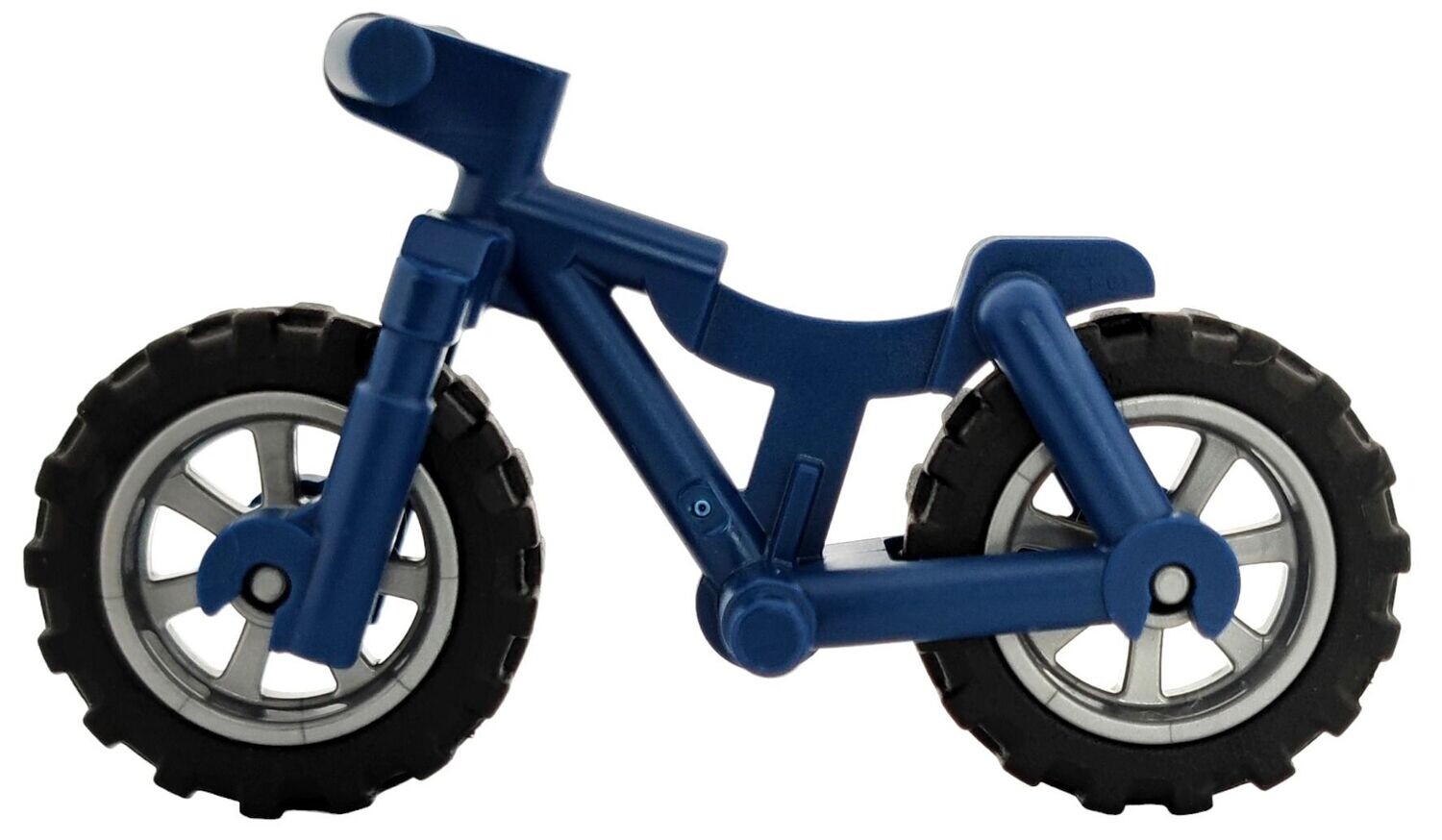 Mountainbike in Dunkelblau (Dark Blue) mit Felgen in matt Silber