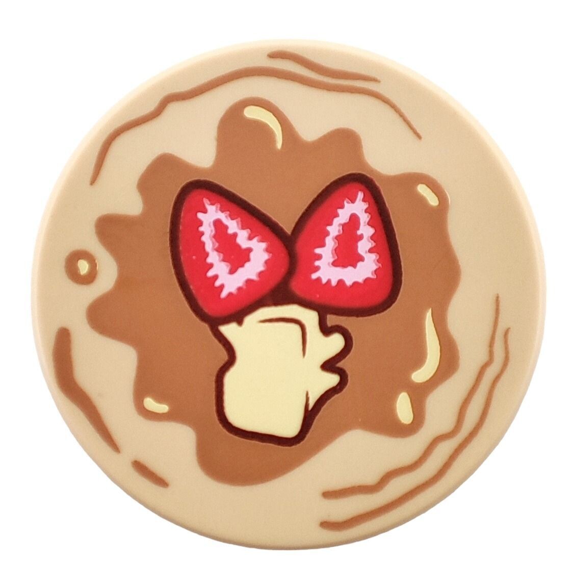 Fliese Pfannkuchen mit Erdbeeren