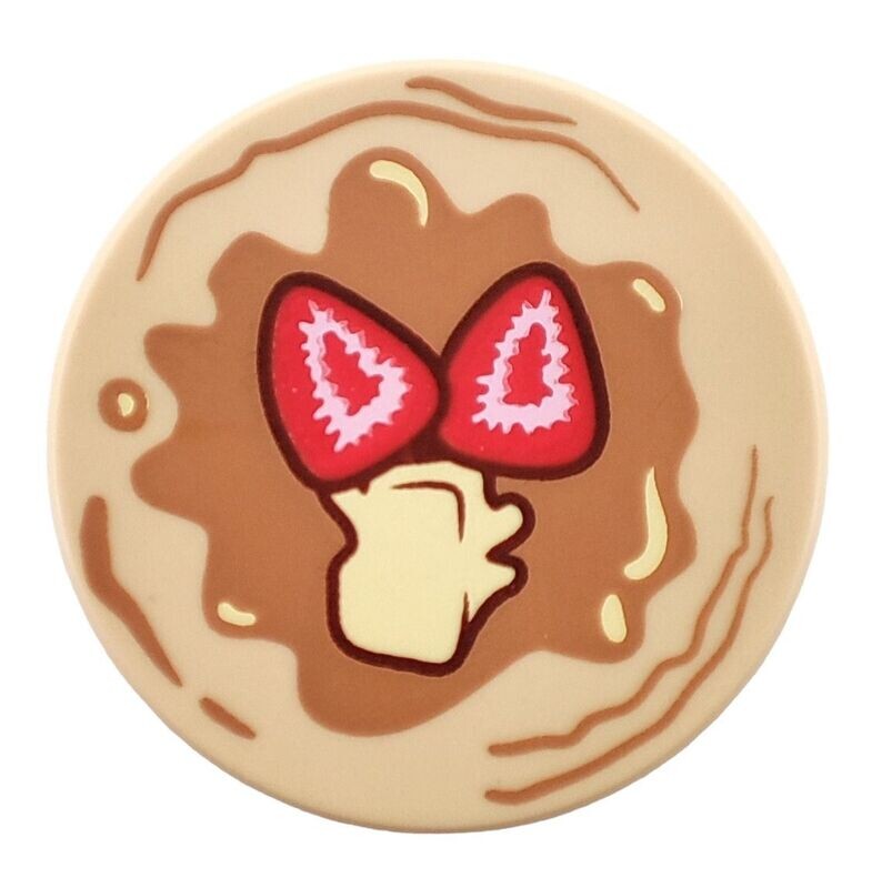 Fliese Pfannkuchen mit Erdbeeren