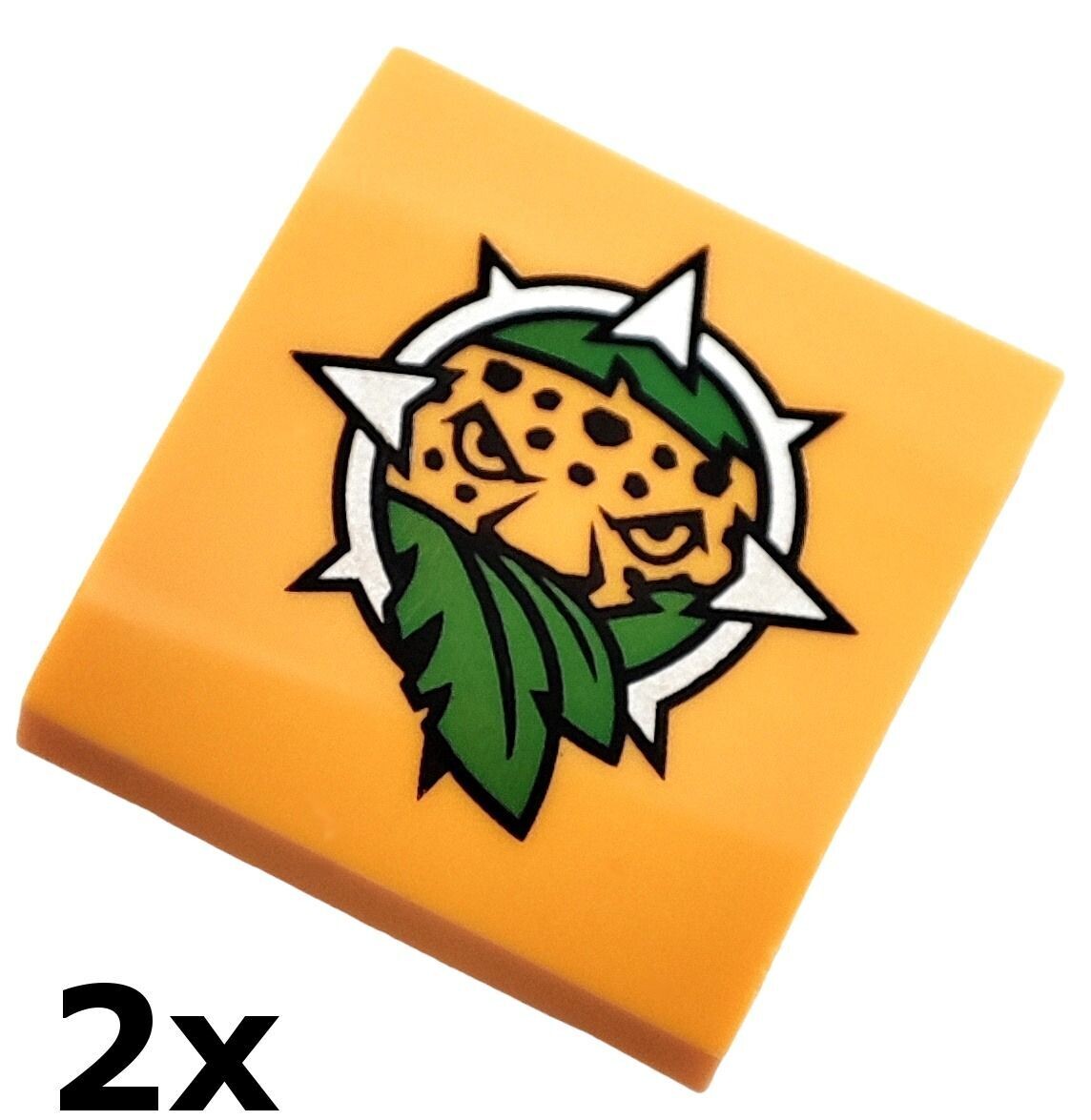 2 x Leopardenkopf
