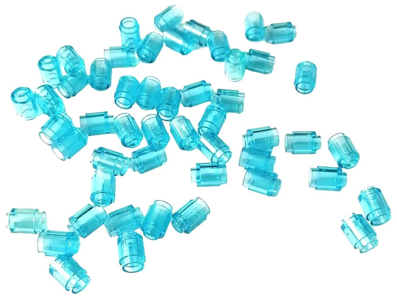 100 x Hellblau Transparent/Trans-Light Blue